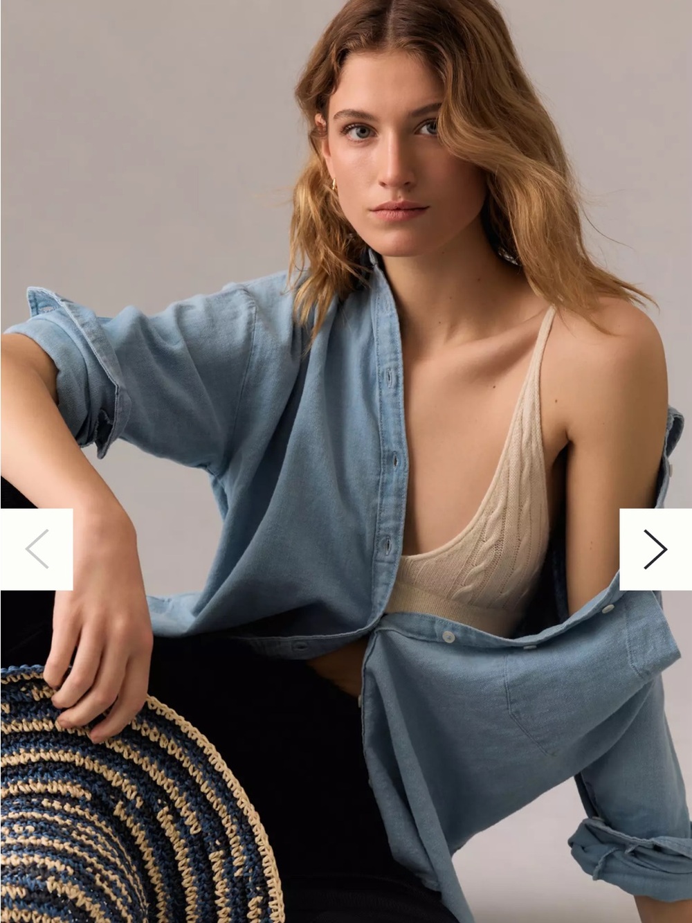 Maeve by Anthropologie The Bennet Buttondown Shirt Chambray Edition size M - Picture 2 of 12